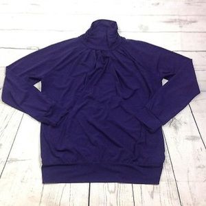 Newyork and Co Women's Top Size M Purple Pleated